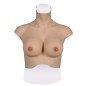 Buste faux seins new design, en silicone, col haut