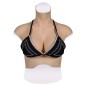 Buste faux seins new design, en silicone, col haut