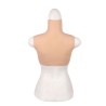 Buste faux seins silicone, col haut, bonnet E