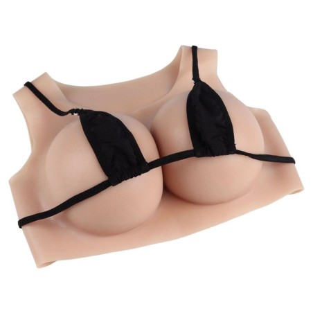 Buste faux seins silicone, un look tendance, encolure ronde 