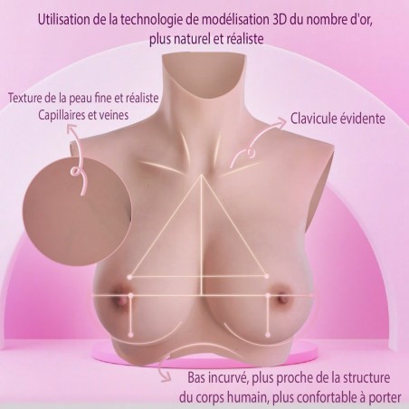 Buste faux seins, nouvelle conception de remplissage d'airbag 