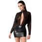 Mini robe Opium F348 wetlook et tulle