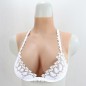Buste faux seins, vaisseaux apparents, col haut
